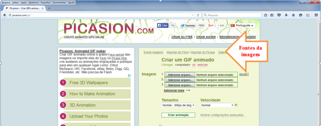 Get animation - Criar GIFs animados online - Criar um GIF - Fazer um GIF -  Picasion