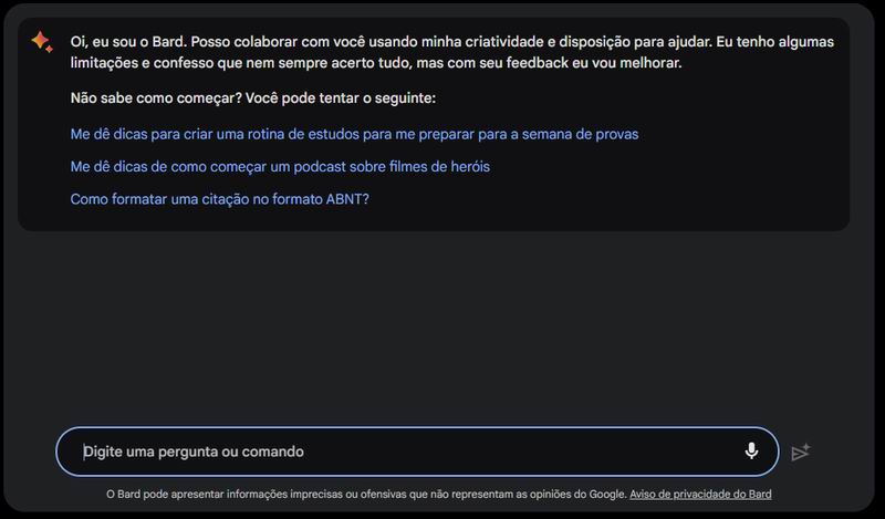 O Google Bard está disponível também no Brasil, em Português!